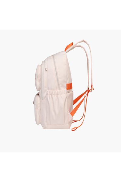 Atlas Logo Detail Backpack with Adjustable Straps and Zip Closure - 28x10x45 cm