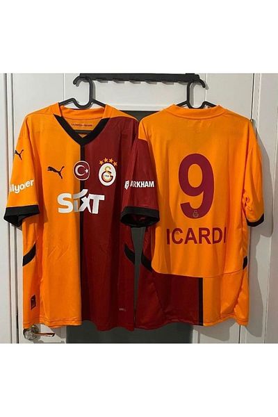 FOLKLORİST G,A,L,Â,T,A,S,A,R,Ay -Mauro-İcar'Di (24-25) Yellow Red Short Sleeve Adult Football Shirt