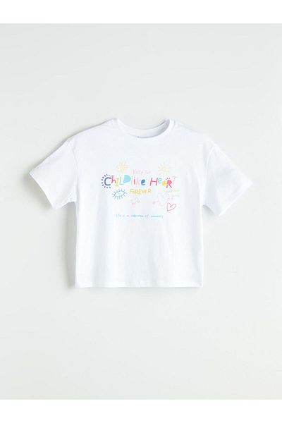 LC Waikiki Tricou pentru fete cu gât crew pentru sezon nou - S5RK08Z4