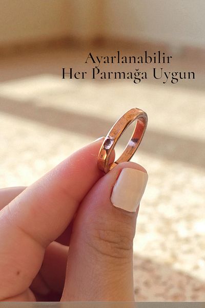 NBS Beautiful Naturel Stones Copper Pure Ring Adjustable for Women Good Quality (Evil Eye, Protection) (Special Day, Gift)