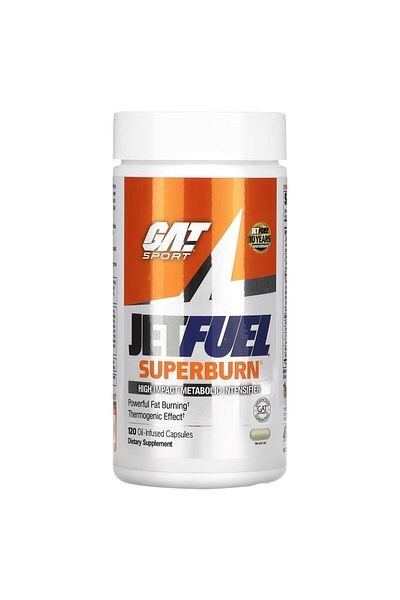 GAT SPORT JetFuel Superburn, Fat Burner, 120 Caps, 40 Servings
