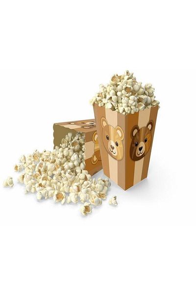 DÜVENCİ TİCARET 8-Piece Corn Box Retro Coffee