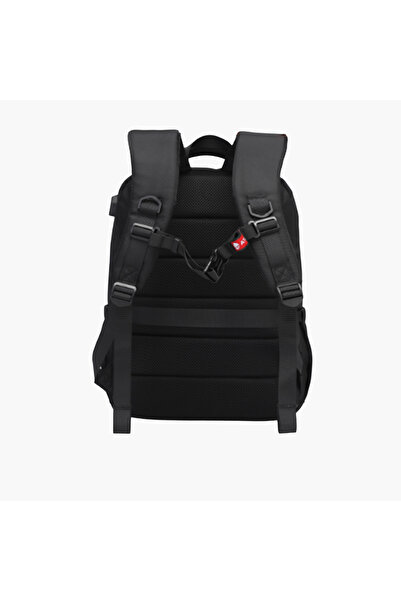 Atlas Solid Backpack with Adjustable Straps and Zip Closure - 28x10x45 cms