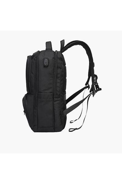 Atlas Logo Detail Backpack with Adjustable Straps and Zip Closure - 28x10x43 cms