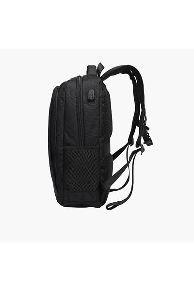 Atlas Textured 18-inch Backpack with Adjustable Straps and Zip Closure - 28x10x45 cms