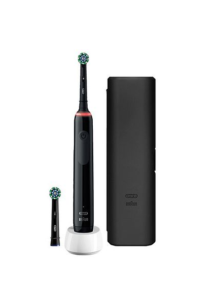 Oral-B Periuță de dinți electrică Pro 3 3500 Cross Action, curățare 3D, 3 programe, 2 capete incluse
