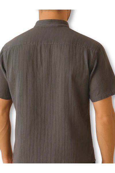 D1fference Ανδρικό πουκάμισο & Muslin Fabric Oversize καλοκαιρινό πουκάμισο
