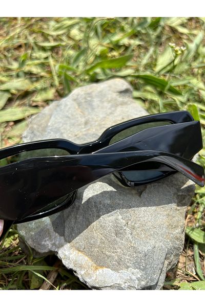 Ferrucci Black Oval Framed Black Glass Brand Model Polarized Women's Sunglasses 2