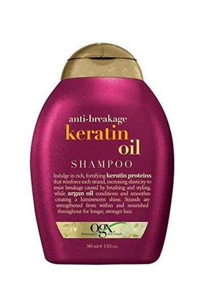 OGX Anti-Breakage Shampoo with Keratin Oil, Strengthening and Frizz-Resistant, 8.82 inches