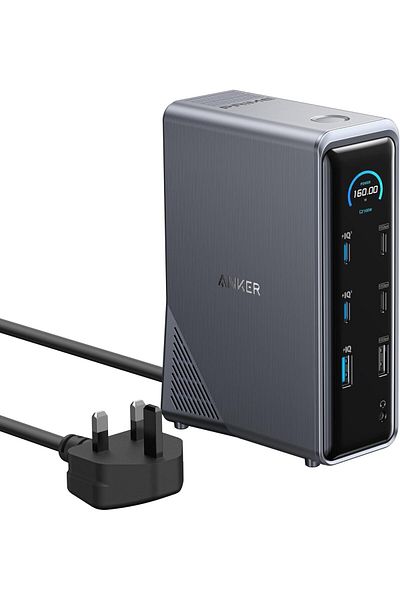 Anker Prime Charging Docking Station, 14-Port with 160W Max Output and Built-In GaN AC-DC Power