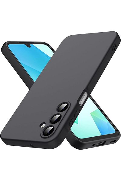 Samsung Soft Touch Case, slim, ALC Mobile, anti-shock, compatible with Samsung Galaxy A16, Black Tpu