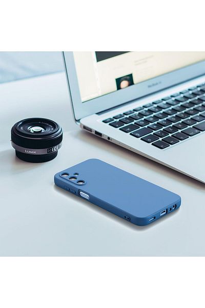 Samsung Soft Touch Case, slim, ALC Mobile, anti-shock, compatible with Samsung Galaxy A16, Blue Tpu