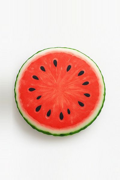Paris Home Fruit Design Round Filled Plush Pillow Cushion - Watermelon Lemon Orange Kiwi Pillow Cushion