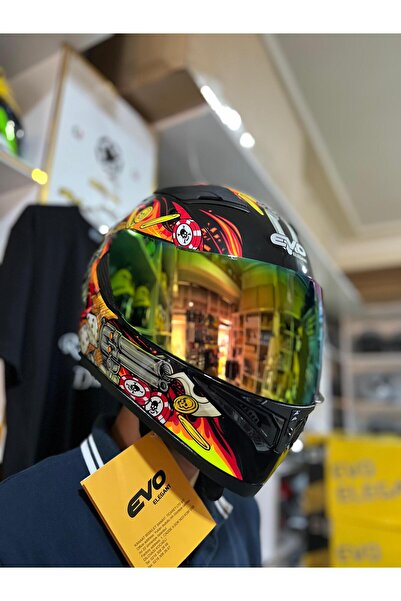 HZN MOTOR Evo Katana Full Face Kask İridyum Camlı