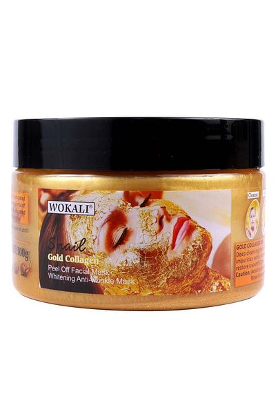 wokali Exfoliating face mask with Snail, 24K Gold and Collagen, Anti-wrinkle effect, Wokali, 300 g