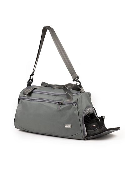 İMAKS Medium Size 52 cm Impertex Fabric Travel Sports Gym Fitness Beach Bag with Shoe Compartment Gray D550