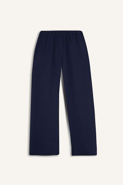 DeFacto Coool Wide Leg Normal Waist Muslin Trousers F5834Ax25Hs