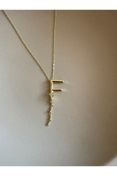 Finery by Nerrs قلادة على شكل طائرة ورقية F. (طول السلسلة 50 سم، حجم الحرف 5 سم)