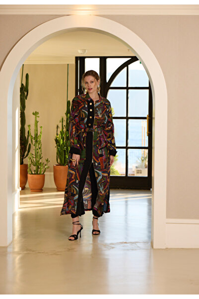 Genel Markalar 37510 MİSSWHENCE DESENLİ CUPRO PARDESÜ