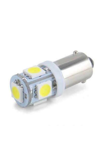 Xenon Bright Car LED H6W, BAX9S with 5 SMD LEDs