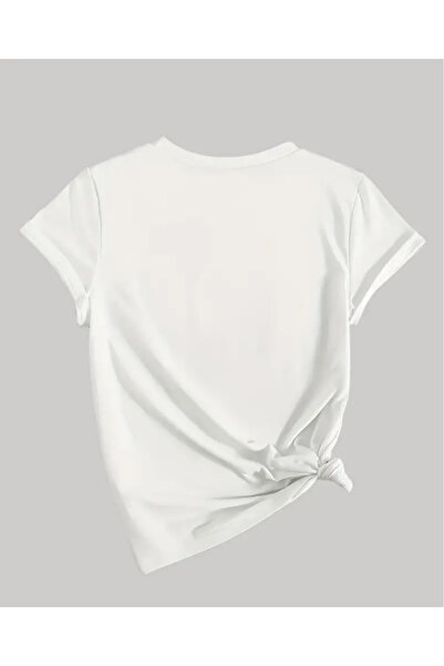 FUFLUNS V-Neck Oversize Caretta Caretta Printed T-Shirt