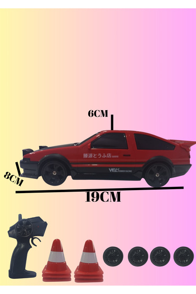 Boratila Toys 25KM Hız Yapan 2.4Ghz MAZDA 323 Görünümlü Şarjlı Uzaktan Kumandalı Drift Araba