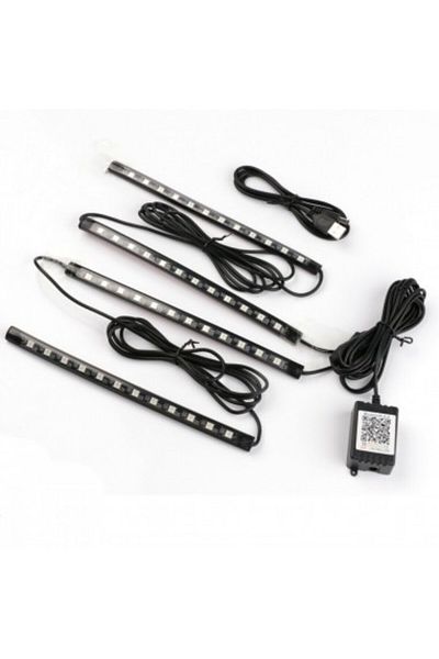 Xenon Bright Kit of 4 RGB Ambient Lights with Bluetooth Phone App, 12V, 12 LED, 22 cm LAL-12