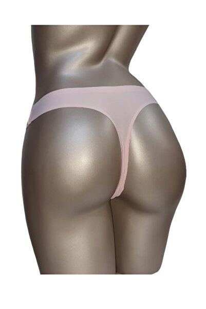 ioana boutique textile Thong panties without seams, CH1820, dusty pink, XL