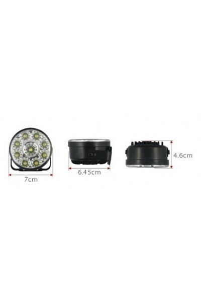 Xenon Bright Round daytime running lights 9 led*0.5W 12V