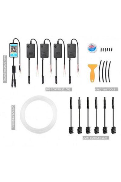 Xenon Bright Wireless Ambient Lighting Kit 8 meters with 6 RGB LED sources with AMB-01 phone application
