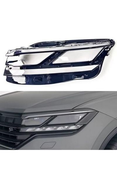 Xenon Bright Left headlight glass for Volkswagen Touareg 3 without Facelift (2019 - 2023) LED High headlight
