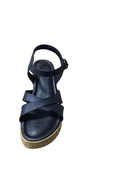 Shoes Pantofi de vară cu toc cu pană pentru damă, cu talpă groasă, cu bretele încrucișate