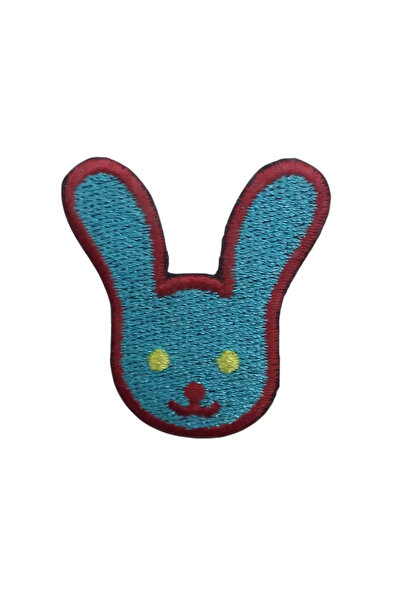 blueb Aplicatie Iepure Albastru-Roșu Armata Lipire Cu Fier 4X3 Cm