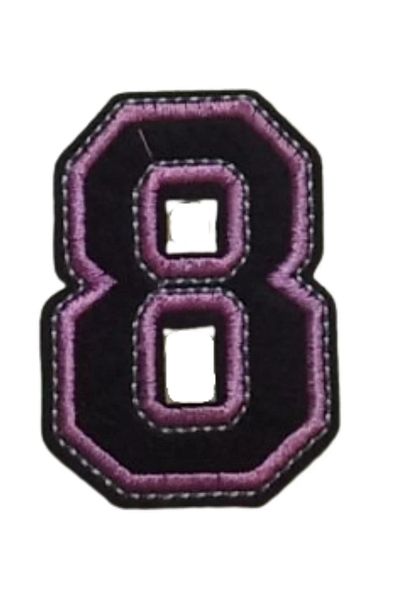 Store Applique Iron-On 8 Number Crest 3X4 cm