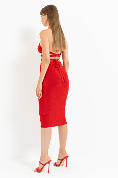 Kikiriki Red Midi Skirt