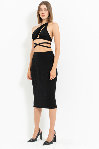 Kikiriki Black Midi Skirt