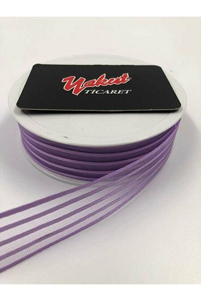 Fiyonks Atölye Bohça Ornament Dowry Bride 20 Meters Striped Organza Ribbon Design Ribbon