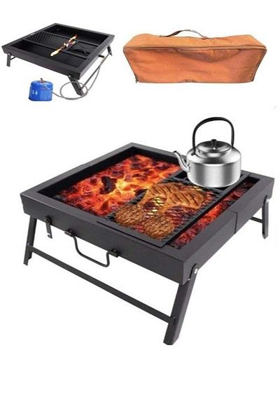 Generic Charcoal Grill for Barbecue Suitable for Trips and Camping Black