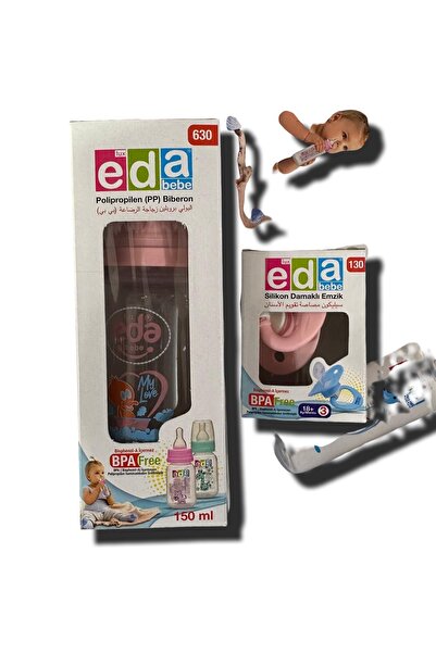 A&G world Bebek Biberon 150 ml ve Damaklı Emzik Polipropilenli , One Size