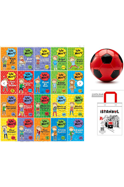 TÜRKİYE İŞ BANKASI KÜLTÜR YAYINLARI işte mert serisi 20 kitap futbol topu ve ...