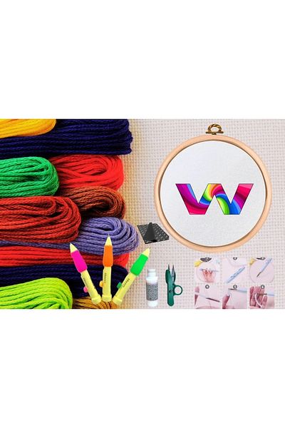 Store مجموعة التطريز مجموعة لكمة مع مجموعة DIY البكرة السلسلة 98