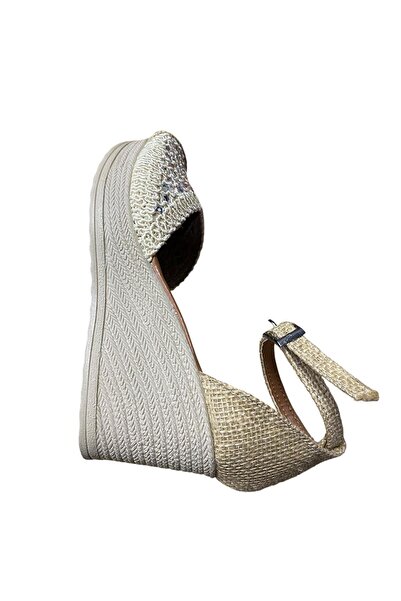 Shoes Women's Wedge Heeled Straw Knitwear Summer Sandals