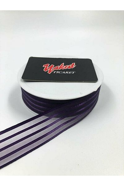 Fiyonks Atölye Bohça Ornament Dowry Bride 20 Meters Striped Organza Ribbon Design Ribbon