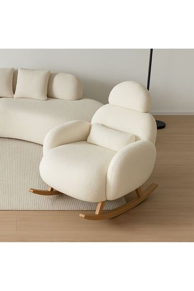 ÜNKAY Premium Sabit Başlıklı Sallanır Berjer & Emzirme Koltuğu ve Puf