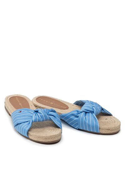 Tommy Hilfiger Espadrile plate cu dungi Th FW0FW06529 Albastru deschis