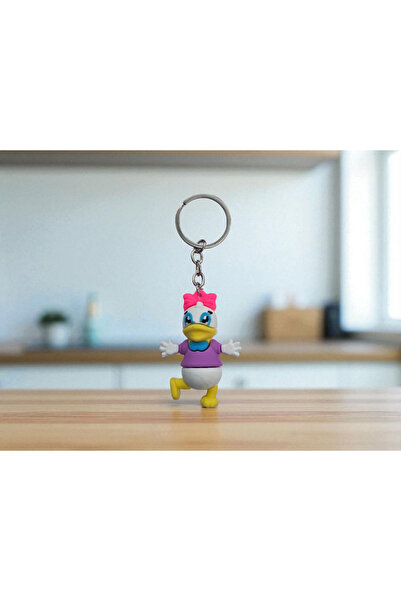 Senzavetra Cute 3D Silicone Quality Daisy Duck Character Keychain