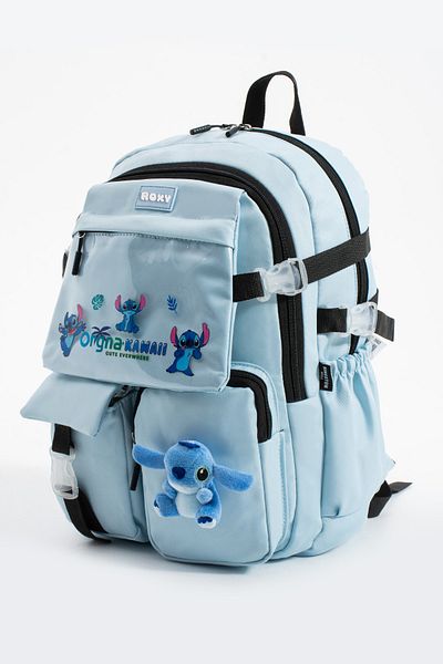 Roxy Kawaii Korean Style Multi-Compartment Children's School Bag with Teddy Bear Accessories