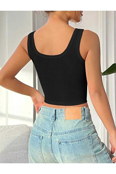 ESL ESLEM Dámská košilka s ramínky a výstřihem Crop