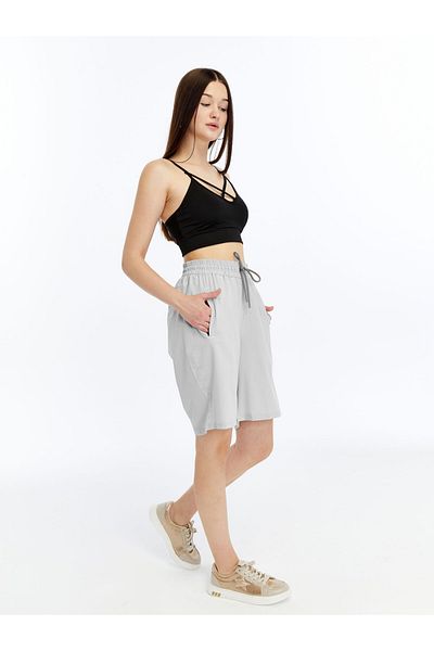 KRAVEN Women's Parachute Fabric Quick Dry Thin (Woven) Sports Bermuda Shorts with Hidden Zipper Pocket