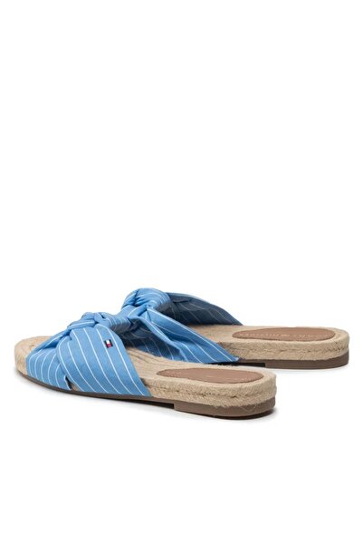 Tommy Hilfiger Espadrile plate cu dungi Th FW0FW06529 Albastru deschis